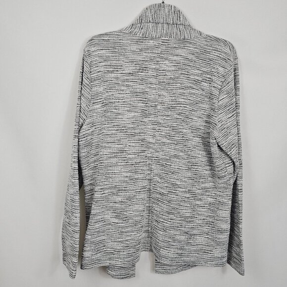 Womens Business Casual Comfy Knit Light Gray Open Front Cardigan Van Heusen XL - Picture 3 of 11